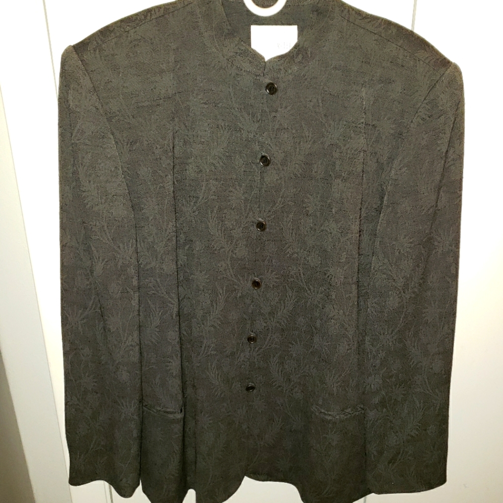 Doncaster 16 gray floral patterned jacket blazer